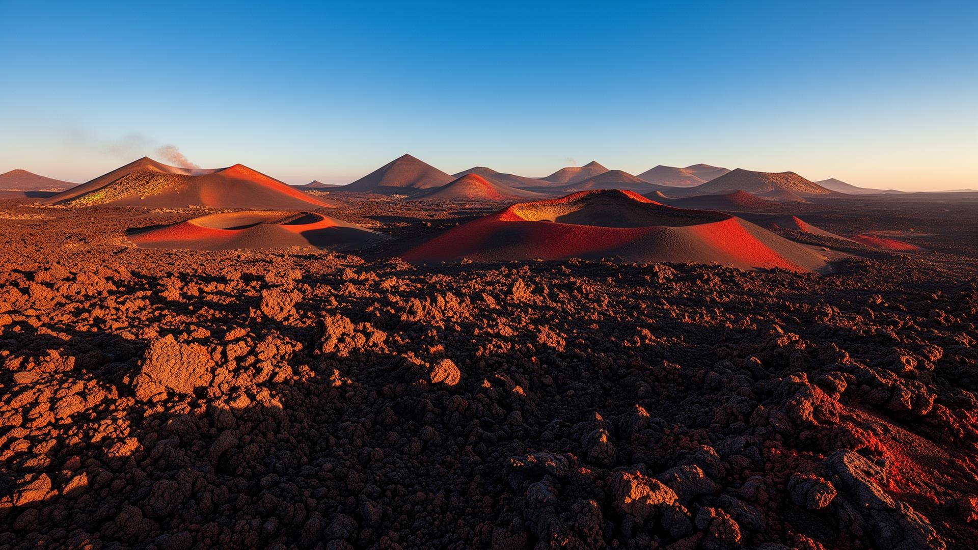 Timanfaya volcanic landscape in Lanzarote
